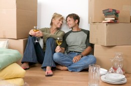 Couple Amidst Moving Boxes